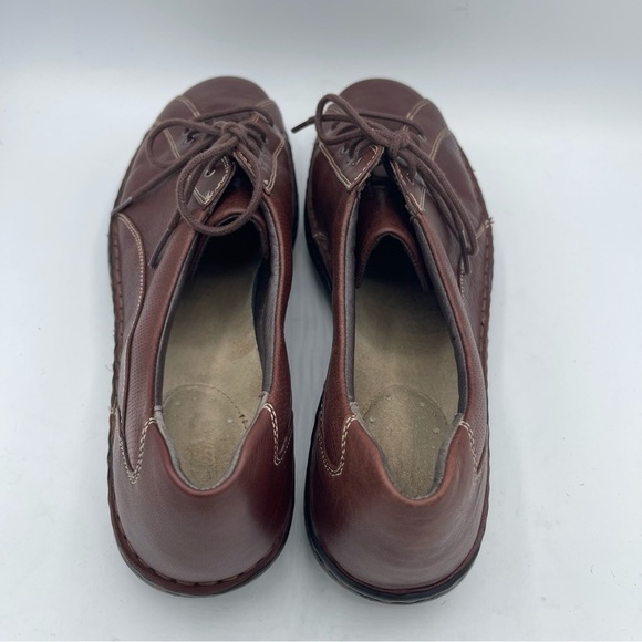 Clarks Women's 10 M Brown Leather Lace-up Oxfords Shoes 77597 Bicycle Toe - Picture 4 of 6